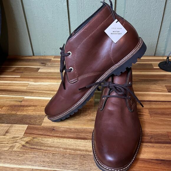 Cole Haan NWOB Midland Lug Sole Water Resistant Chukka Boots Men Size 7.5 New - Picture 4 of 13